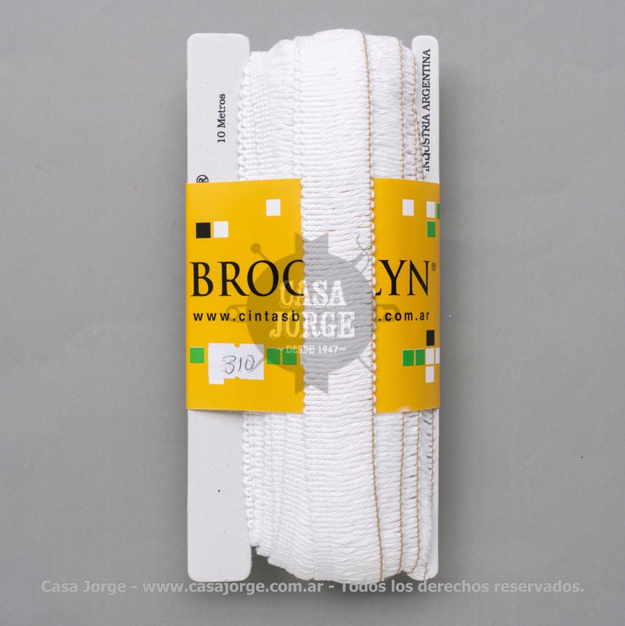 FLECOS DE ALGODON ART 310  MARCA BROOKLYN DE 25 MM POR 10 METROS