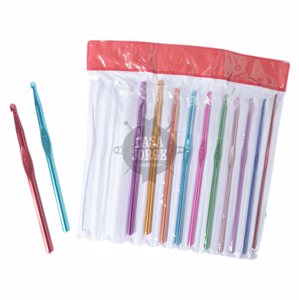 AGUJAS CROCHET DE ALUMINIO COLORES TK SURTIDO DE 2 AL 8