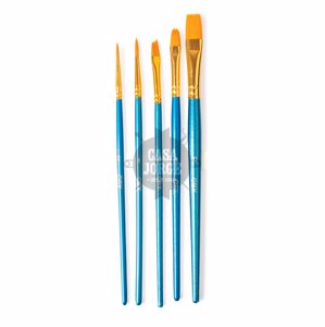 PINCELES ARTISTICOS MARCA CBX PUNTA CHATA SURTIDOS POR 5 UNIDADES