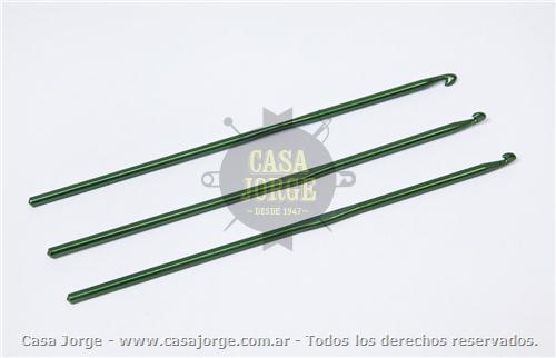 AGUJAS CROCHET DE ALUMINIO ANONIZADO NUMERO 9 POR DOCENA