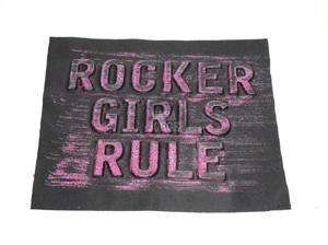APLIQUES PARA COSER ROCKER GIRLS RULE  ART 2793  DE 200 POR 165 MM  POR UNIDAD MINIMO 25 UNIDADES