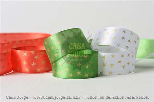 CINTAS CORDON DE ORO SILKY ESTRELLAS DE 23 MM ART CC1245023 POR 10 METROS