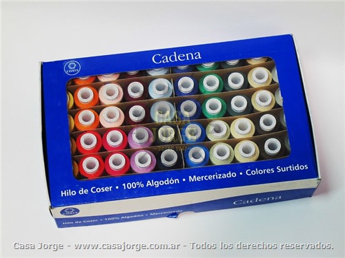 COFRE MARCA CADENA DE 60 BOBINAS POR 450 METROS