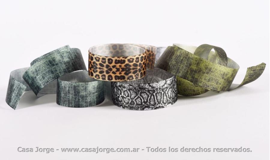 CINTAS CORDON DE ORO ANIMAL PRINT DE 23 MM POR 10 METROS ARTICULO CC1373023