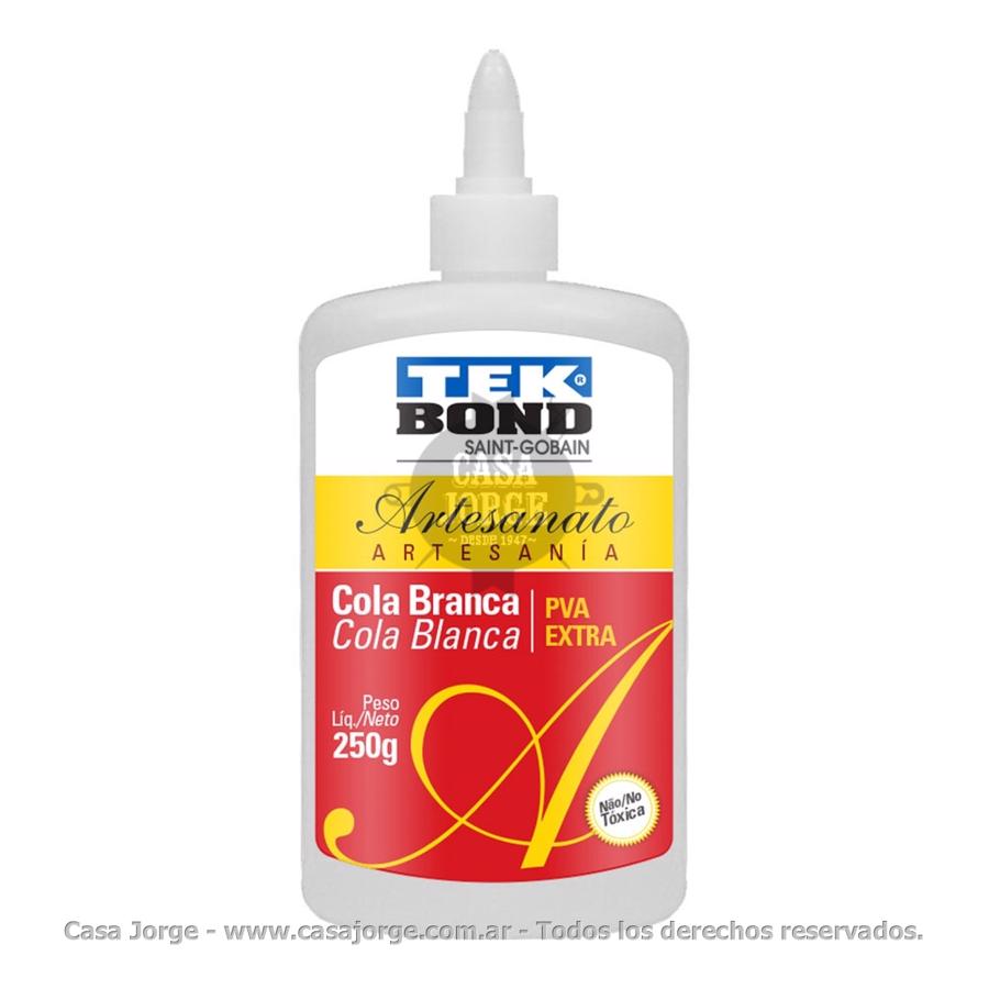 COLA TEK BOND VINILICA PVA EXTRA ARTESANIA BLANCA POR 250 GRAMOS