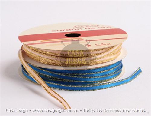 CINTAS CORDON DE ORO RASO 0 CON ORILLOS DE LUREX ARTICULO CQ1950004