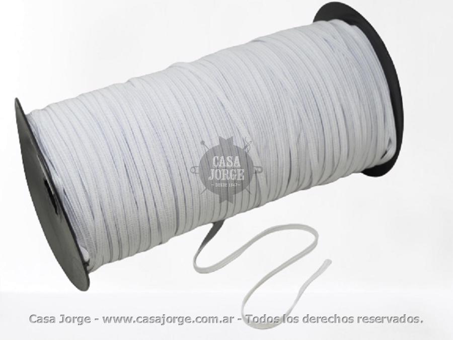 ELASTICOS PARA BARBIJOS ART 4304 DE 3 GOMAS DE 4 MM PIEZA POR 400 METROS