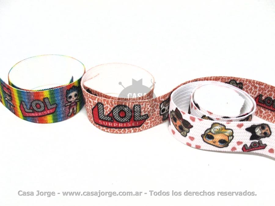 ELASTICOS FB ESTAMPADO ART SPLOL DE 30 MM POR 10 METROS