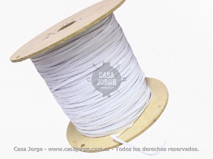 ELASTICO POLIESTER DE 5 MM CW3002005 POR METROS COLOR BLANCO