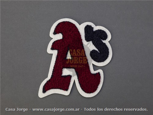 APLIQUES A TERMOADHESIVO ART 10486 LETRA A MINIMO 50 UNIDADES DE 75MM POR 90 MM