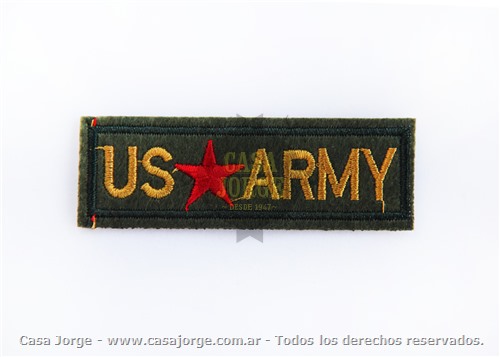 APLICACION TERMOADHESIVO BORDADA US ARMY  ART 10493 POR UNIDAD MINIMO 100 UNIDADES