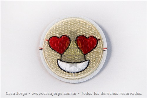 APLIQUES TERMOADHESIVO CARA CORAZON ART 2153 POR 100 UNIDADES