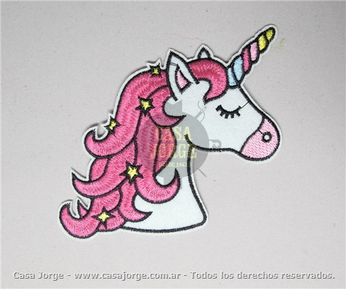 APLIQUES TERMOADHESIVO UNICORNIO ART 2203 DE 100 POR 110 MM ANCHO POR UNIDAD MINIMO 50 UNIDADES