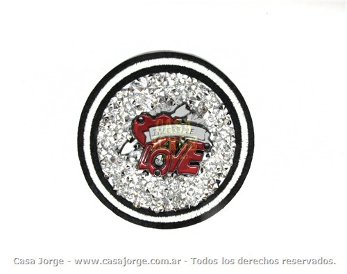 APLIQUES TERMOADHESIVO CON STRASS ART 2285 DE 75 MM DIAMETRO POR UNIDAD MINIMO 25 UNIDADES