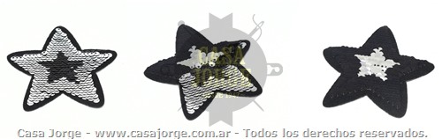 APLICACIONES REVERSIBLE TERMOADHESIVO DE LENTEJUELAS ESTRELLA ART 2392 POR UNIDAD MINIMO 50 UNIDADES