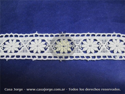 PUNTILLA ENTREDOS DE GUIPURE ART 4271. .1 MINIMO 13.71 METROS BLANCO