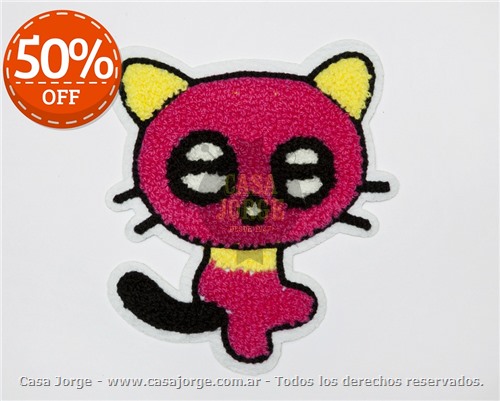 APLIQUES TERMOADHESIVO GATITA ART 2126 POR UNIDAD MINIMO 50 UNIDADES DE 110 MM POR 130 MM