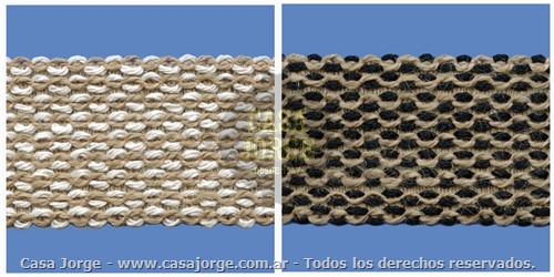 GALONES FB YUTE ZIG ZAG COMBINADO ART O73 DE 40 MM POR 10 METROS