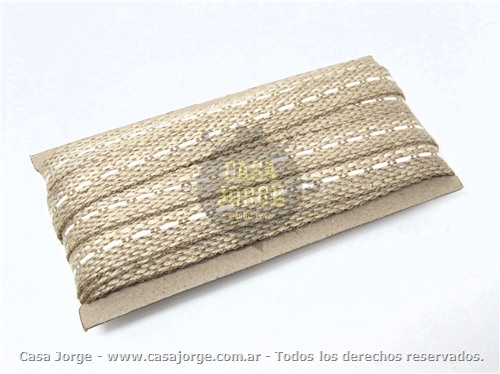 GALON CINTA YUTE MARCA ONDINA DE 10 MM POR 10 METROS