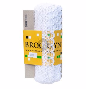 PUNTILLAS CUORE ALGODON BROOKLYN 30 MM ARTICULO 4032 POR 10 METROS BLANCO