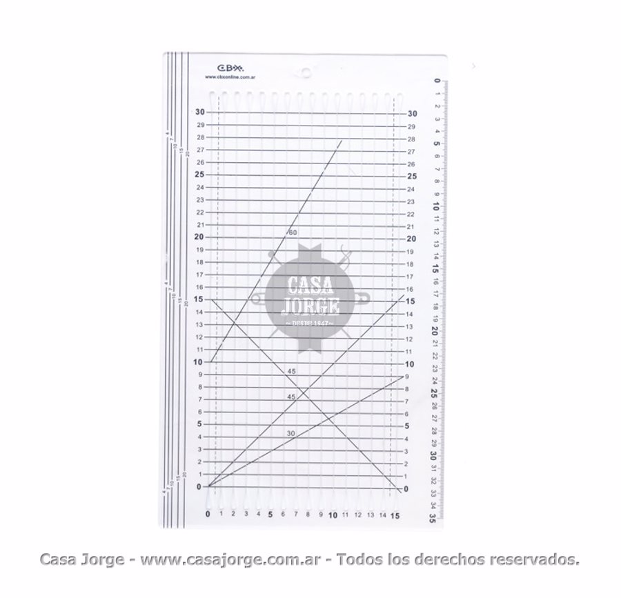 REGLAS PACTCHWORK CBX DE 38 X 23 CM CON GUIA POR UNIDAD