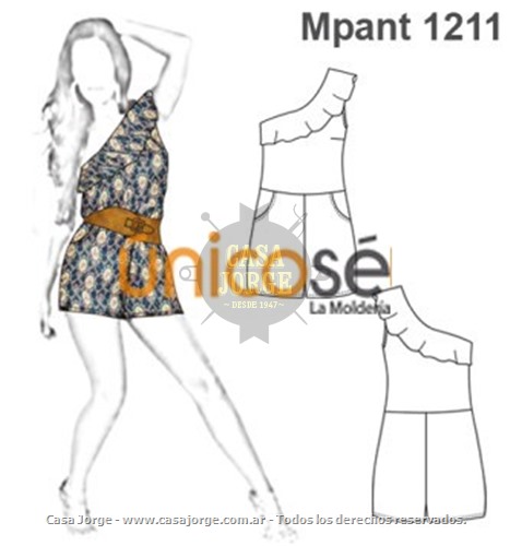 ENTERITO VUELO ESCOTE MOLDE: Mpant1211