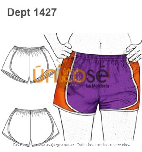 SHORT DEPORTIVO MUJER MOLDE: Dept1427