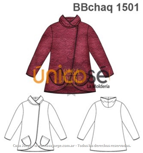 CHAQUETA CRUZADA BEBÉ MOLDE: BBchaq1501